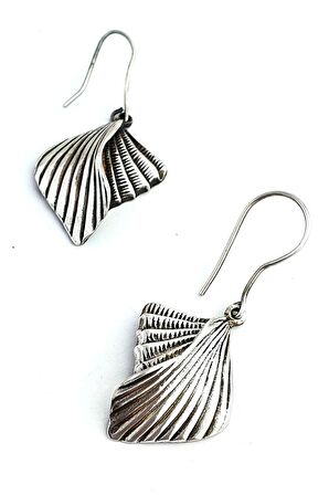 Tasarım 925ayar Gümüş Bohem Küpe 