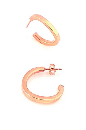 925 ayar Gümüş Yarim Halka Küpe