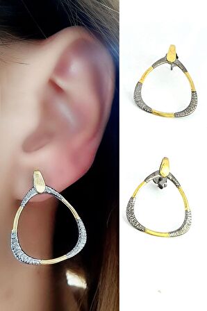 925 ayar Gümüş Tasarım Küpe 