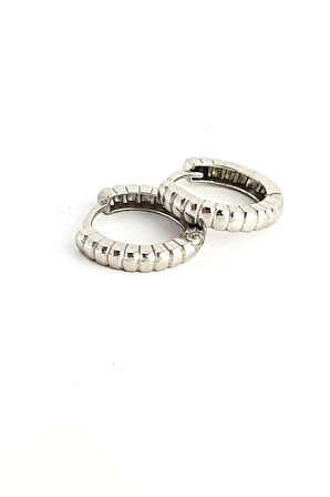 İtalyan 925 ayar gümüş  tasarım halka küpe