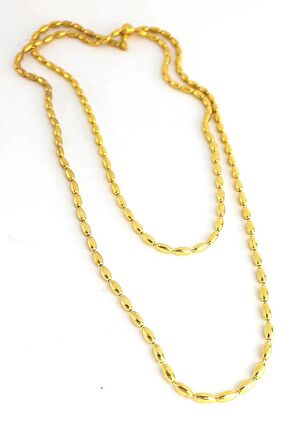 İtalyan 925 ayar gümüş altın Arpa Zincir Kolye