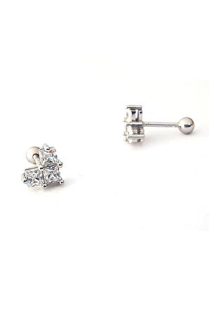 Gümüş Kalp Figürlü Tragus Piercing