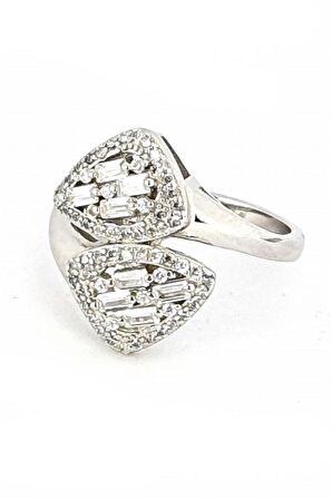 Baget Zirkon Taşlı 925ayar Gümüş ıtalyan tasarımı Yüzük 