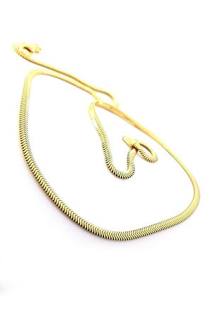 Altın İşçiliği 925ayar Gümüş Üzerine Altın Kaplama Yassı Zincir 