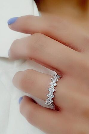 Sky Diamond Taşlı 925ayar Gümüş Tamtur Yüzük