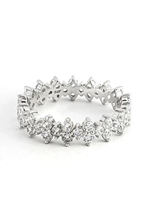 Sky Diamond Taşlı 925ayar Gümüş Tamtur Yüzük