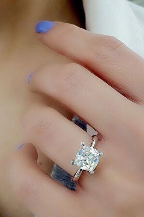 Sky Diamond Taşlı 925ayar Gümüş Tek Taş Yüzük