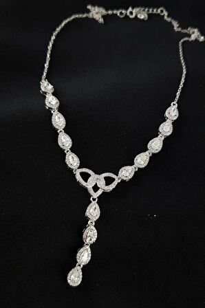 Sky Diamond Taşlı 925ayar Gümüş Şık Gerdanlık