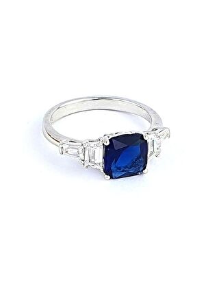 Sky Diamond Blue Creative Sapphire 925 ayar Gümüş Yüzük