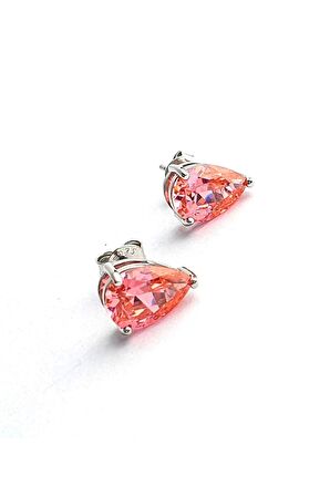 Aleksandrayt Taşlı 925ayar Gümüş Damla Küpe