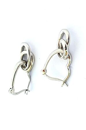 İtalyan 925ayar Gümüş Tasarım Sallantılı Halka Küpe