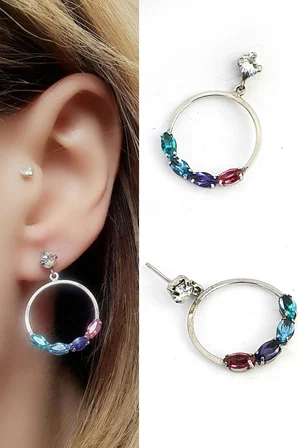 Swarovski Taşlı 925ayar Gümüş Küpe