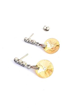 Swarovski Taşlı 925ayar Gümüş Küpe 
