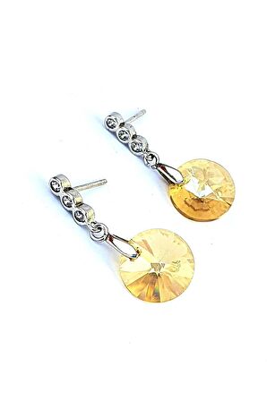 Swarovski Taşlı 925ayar Gümüş Küpe 