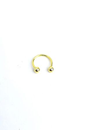 925ayar Gümüş Üzerine Altın Kaplama Vücut Piercing