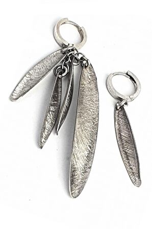 925ayar Gümüş İtalyan Asimetrik Tasarım Küpe