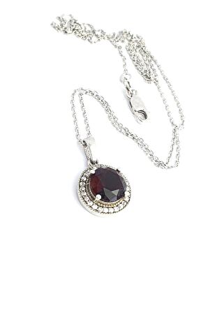 Zirkon Taş Detaylı 925ayar Gümüş Kolye