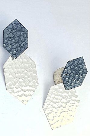 925ayar Gümüş Tasarım Hareketli Küpe