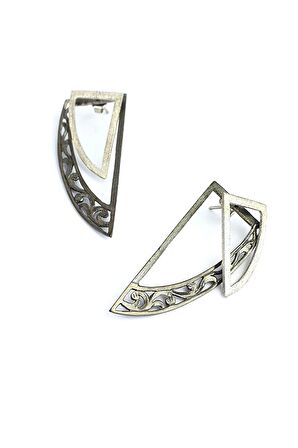 925 ayar Gümüş Tasarım Küpe 