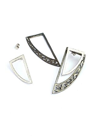 925 ayar Gümüş Tasarım Küpe 