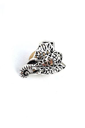 Fil Figürlü 925ayar Gümüş Tasarım Yüzük