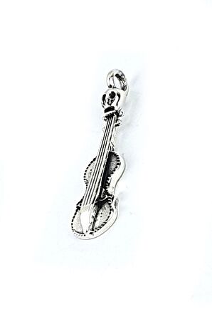Keman Figürlü 925ayar Gümüş Tasarım Kolye Ucu