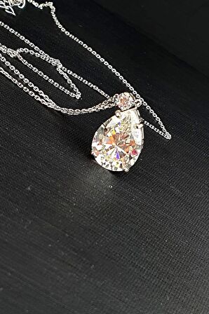Sky Diamond 925 ayar gümüş Damla kolye