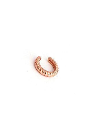 925ayar Gümüş Rose  Sıkıştırmalı Kıkırdak Earcuff Küpe