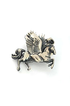 Pegasus Atı Figürlü 925ayar 3 boyutlu  Gümüş Tasarım Kolye Ucu