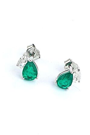Sky Diamond Green creative rubies 925 ayar gümüş lüks Damla Küpe