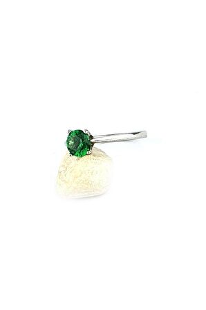 Sky Diamond Green creative rubies 925ayar gümüş tek taş yüzük 