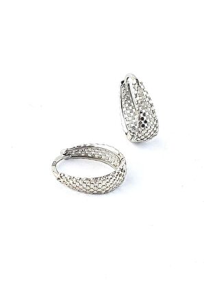 925ayar Gümüş  Tasarım Oval Küpe