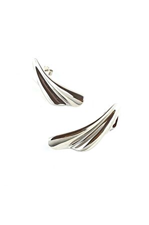 İtalyan Tasarımı 925 ayar Gümüş Trend Küpe 