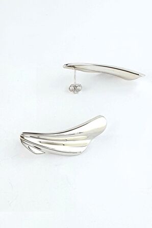 İtalyan Tasarımı 925 ayar Gümüş Trend Küpe 