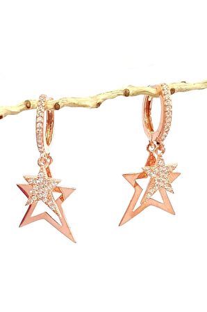 Yıldız Figürlü Gümüş Kadın Küpe