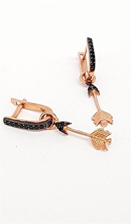 Eros Oku Minimal Gümüş Aşk Küpesi