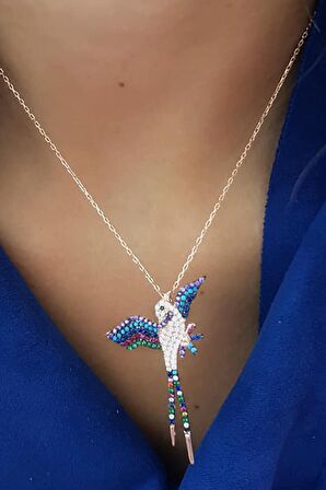 Anka Kuşu Gümüş Kadın Kolye 