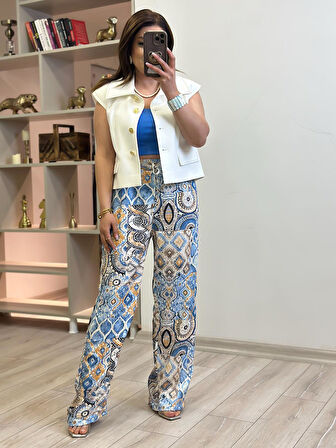 Dikiş Detay Vatkalı Yelek EKRU