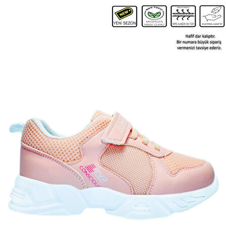 Kidx Eco Conscious-x Sneaker Hafif ve Rahat Kız Çocuk Spor Ayakkabı Pudra AVRCONX