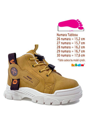 Vicco Marcus Kaymaz Taban Ortopedik Unisex Çocuk Bot Camel