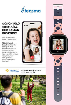 TEQSMA S25 Uz Akıllı Çocuk Saati- Sos, Gps Takibi, Görüntülü Görüşme, Btk Onaylı, Su Geçirmez 24 Ay