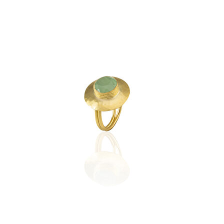 Kadir Jewellery 22 Ayar Altın Kaplama Zirkon Taşlı Kadın Vintage Yüzük