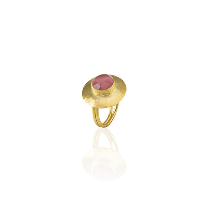 Kadir Jewellery 22 Ayar Altın Kaplama Zirkon Taşlı Kadın Vintage Yüzük
