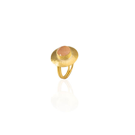 Kadir Jewellery 22 Ayar Altın Kaplama Zirkon Taşlı Kadın Vintage Yüzük