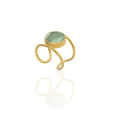 Kadir Jewellery 22 Ayar Altın Kaplama Kadın Zirkon Taşlı Yüzük