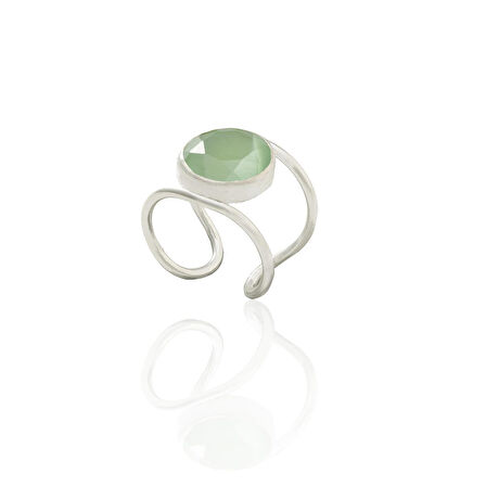 Kadir Jewellery 925 Ayar Gümüş Kaplama Zirkon Taşlı  Kadın Minimal Yüzük