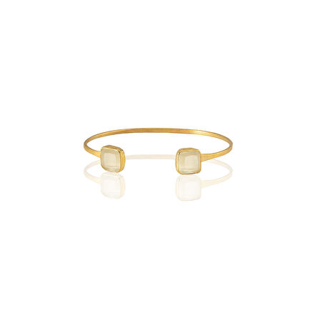 Kadir Jewellery 22 Ayar Altın Kaplama El İşçiliği Zirkon Taşlı Kadın Charm Bileklik