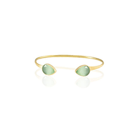 Kadir Jewellery 22 Ayar Altın Kaplama El İşçiliği Zirkon Taşlı Kadın Charm Bileklik