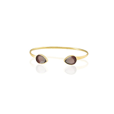 Kadir Jewellery 22 Ayar Altın Kaplama El İşçiliği Zirkon Taşlı Kadın Charm Bileklik