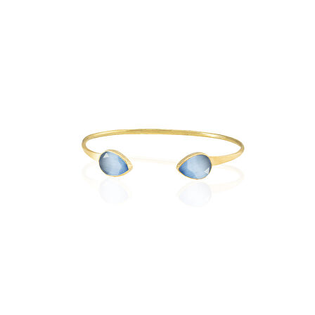 Kadir Jewellery 22 Ayar Altın Kaplama El İşçiliği Zirkon Taşlı Kadın Charm Bileklik